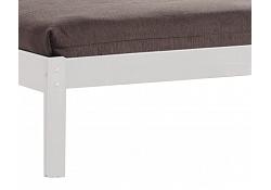 3ft Single Eko. White wood bed frame with low foot end 3